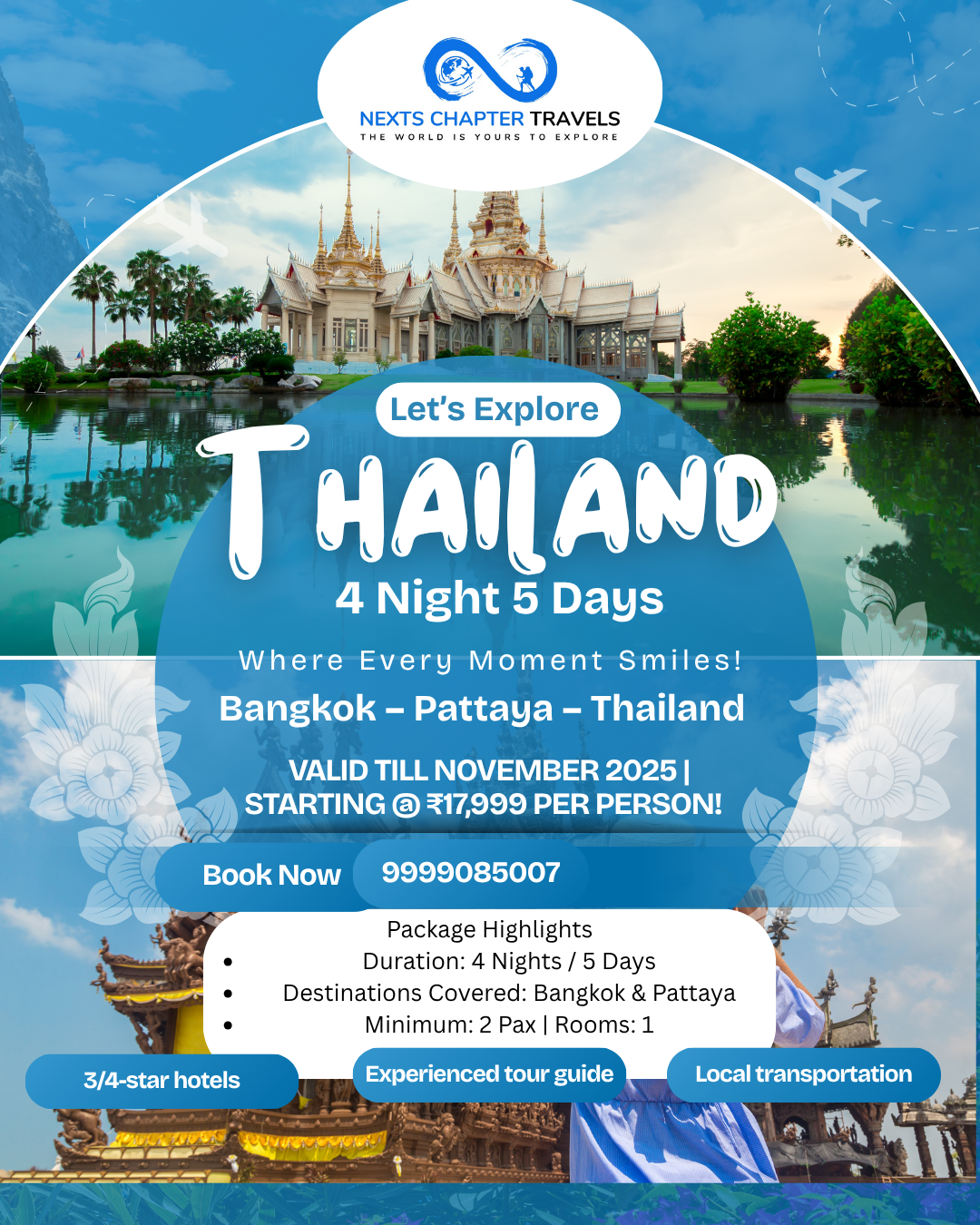 Blue and White Modern Thailand Travel Instagram Post (1)